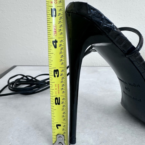 Rich Sandal by Jessica Rich Black Stiletto Lace Up Heels Size 40 / 9.5 - Picture 15 of 16